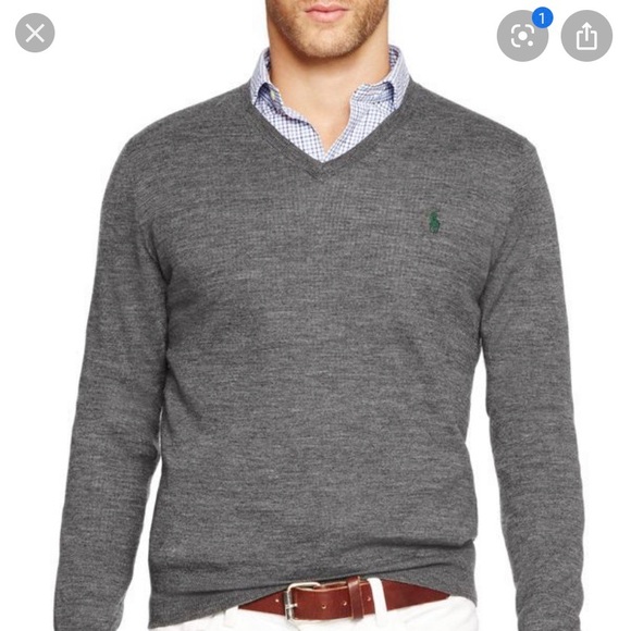 ✨NWOT Polo Ralph Lauren Wool Slim V-Neck Sweater